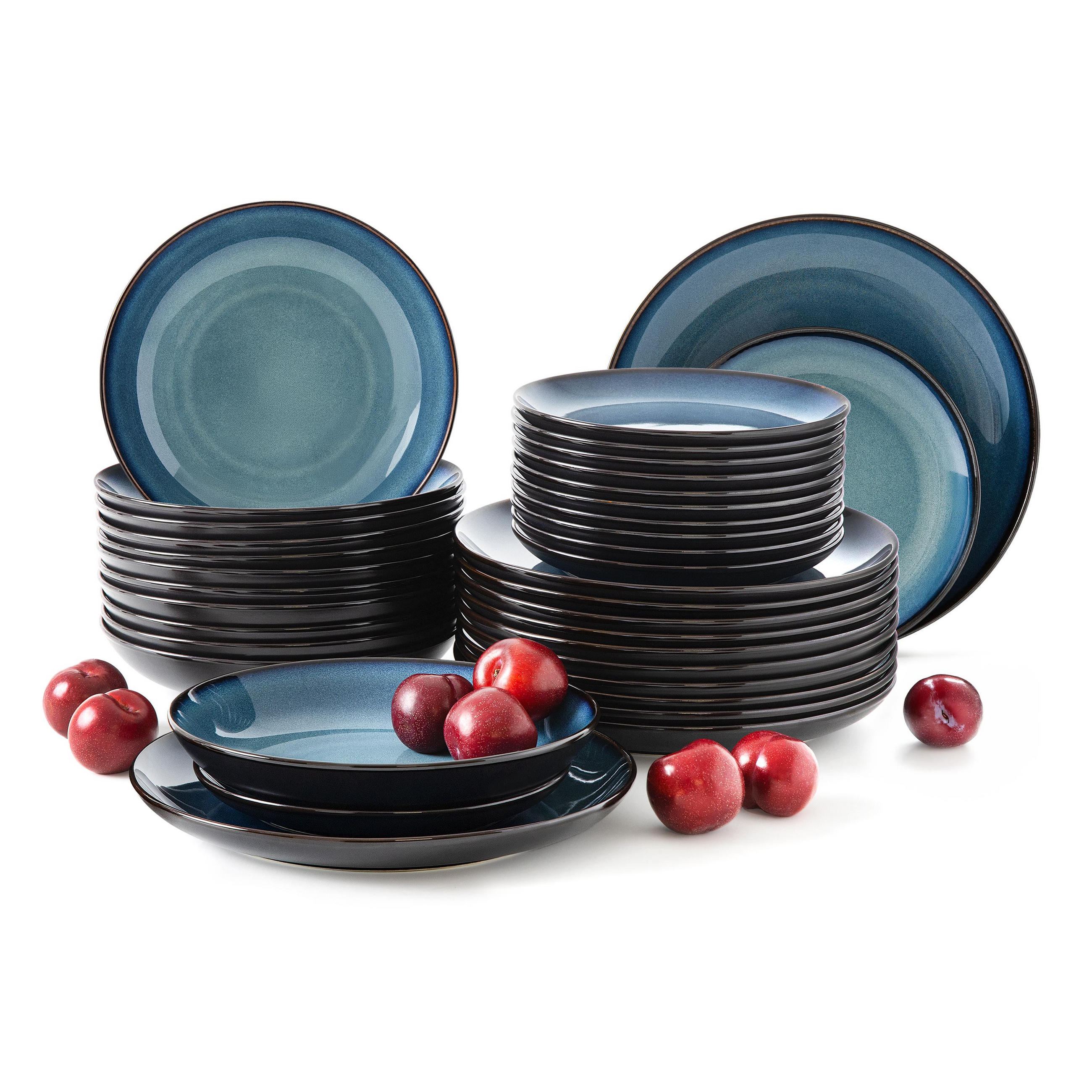 TAFELSERVICE 12 Personen BALI 36-tlg - Blau, Keramik (27/2/27cm) - Ritzenhoff Breker