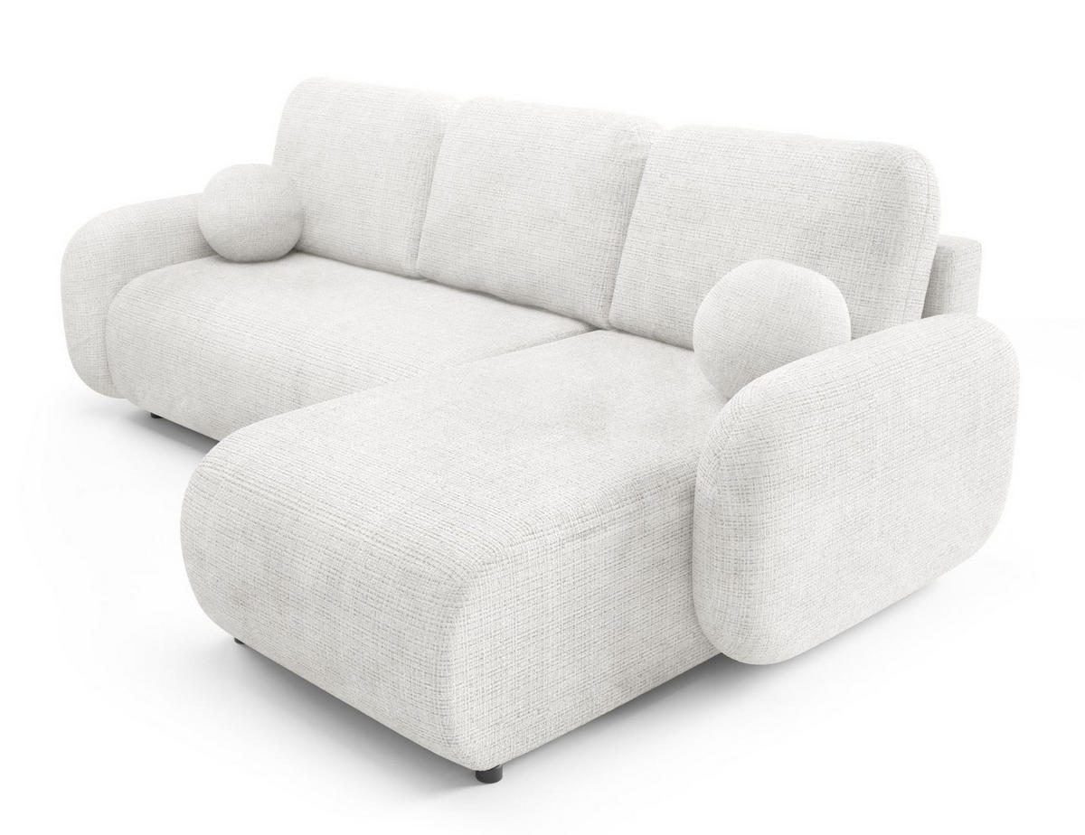 ECKSOFA Creme KOMA Mit Schlaffunktion - Weiß, Textil (228/147cm) - Sepro Meble