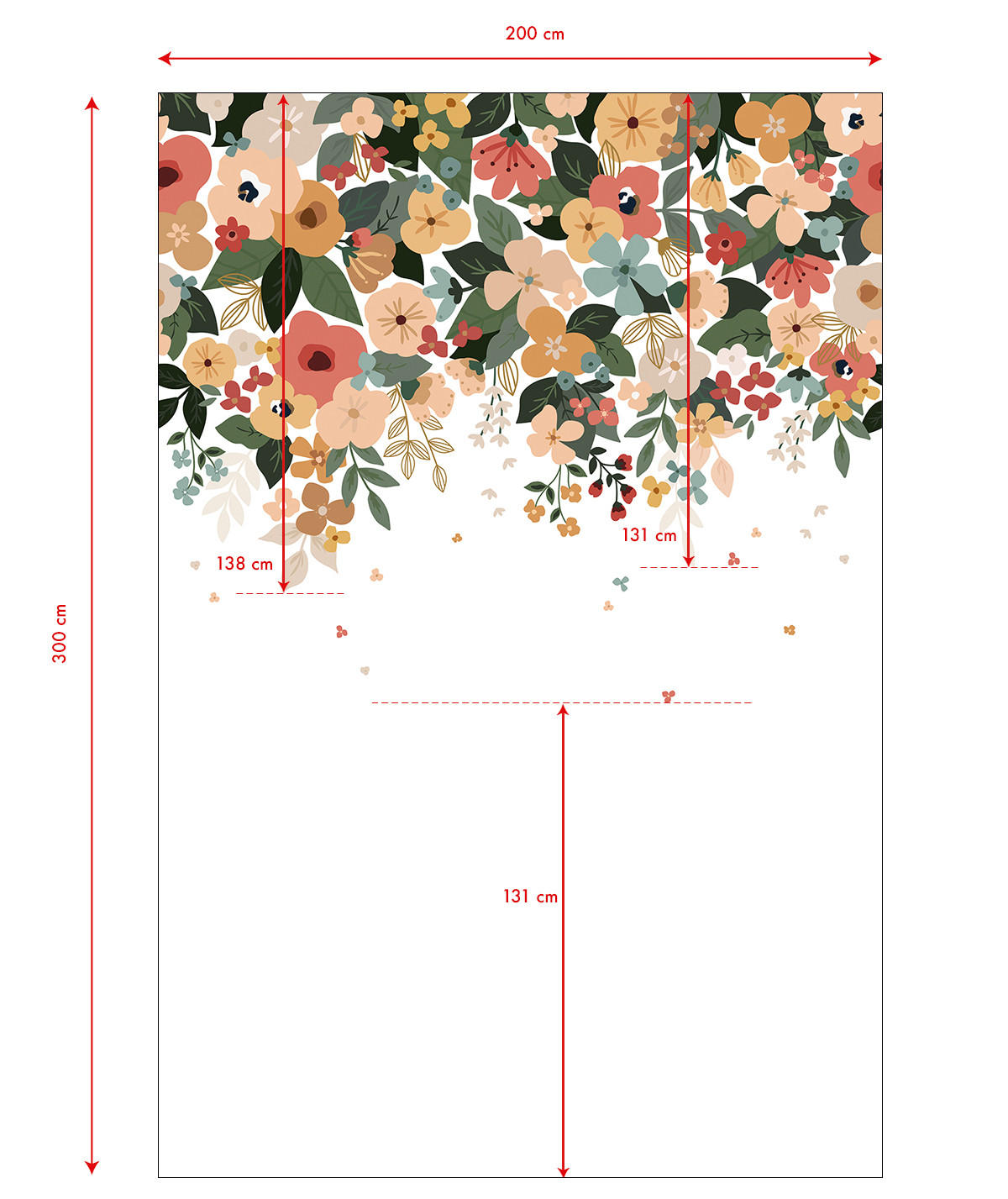 VLIESTAPETE, Bloem, Blumen, 2 x 3 m, Mehrfarbig - Multicolor, Papier (300/200cm)