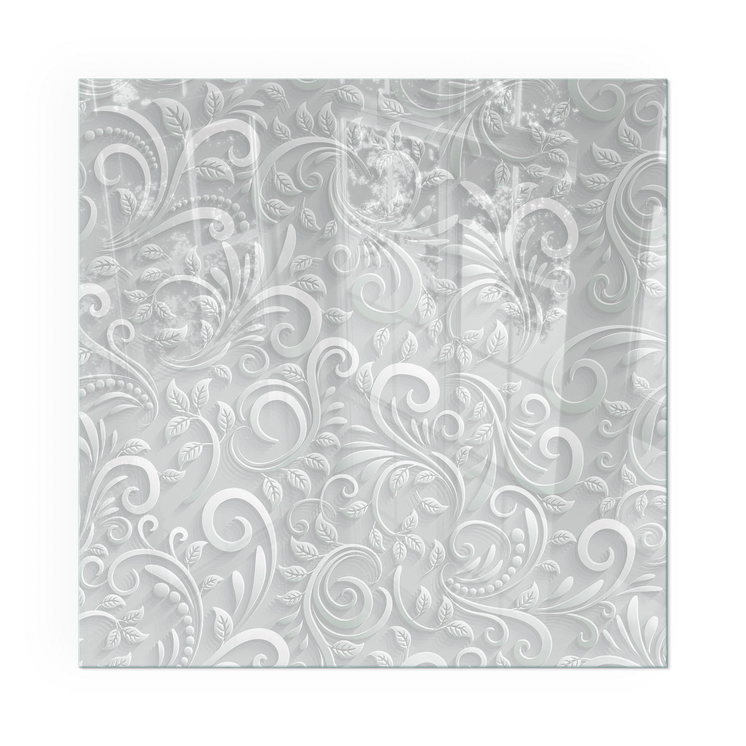 GLASPLATTE für Kamin 50x50 cm - Grau, Glas (50/50/0.4cm) - TULUP