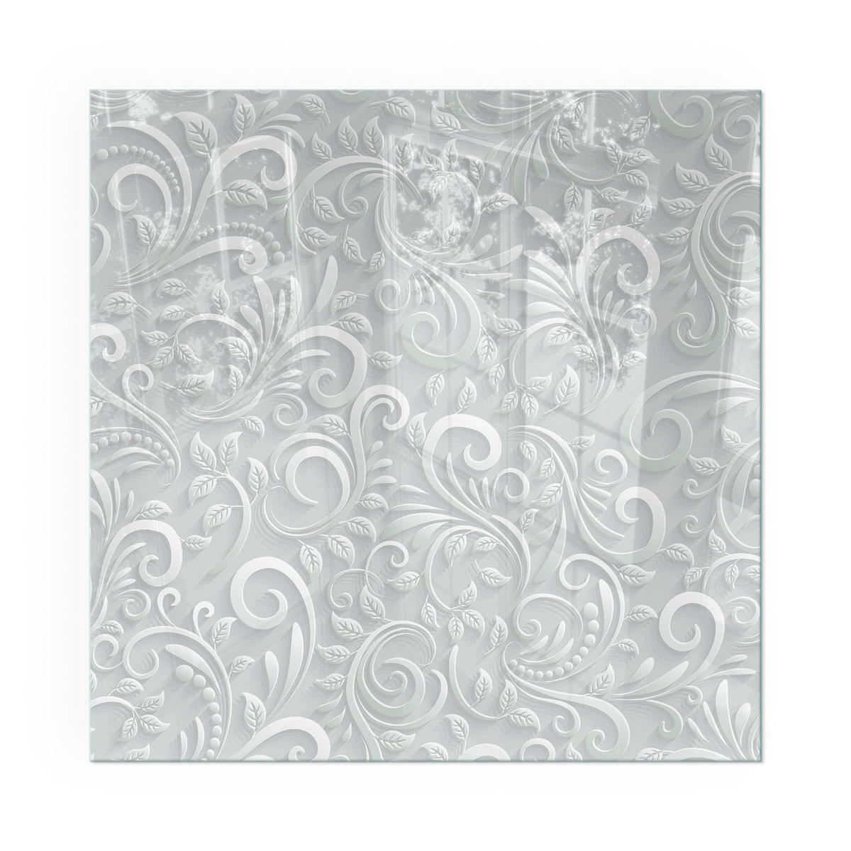 GLASPLATTE für Kamin 50x50 cm - Grau, Glas (50/50/0.4cm) - TULUP