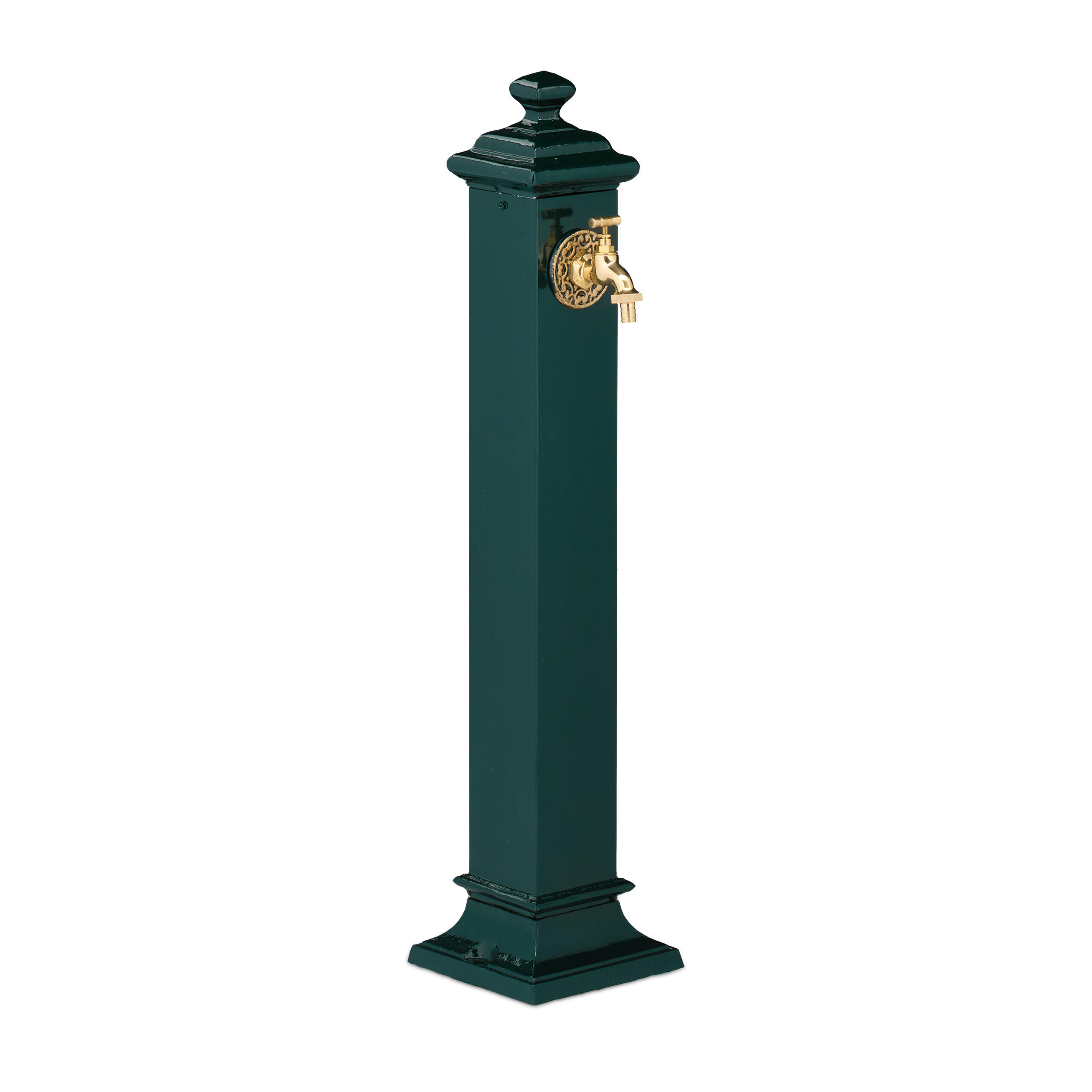 Relaxdays VODNÍSLOUPEK Tmavě zelený Zlatý Litina Ocel 86 cm