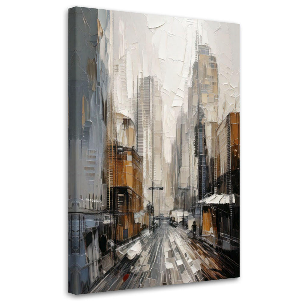 Feeby Leinwandbild Grau 80x120 cm