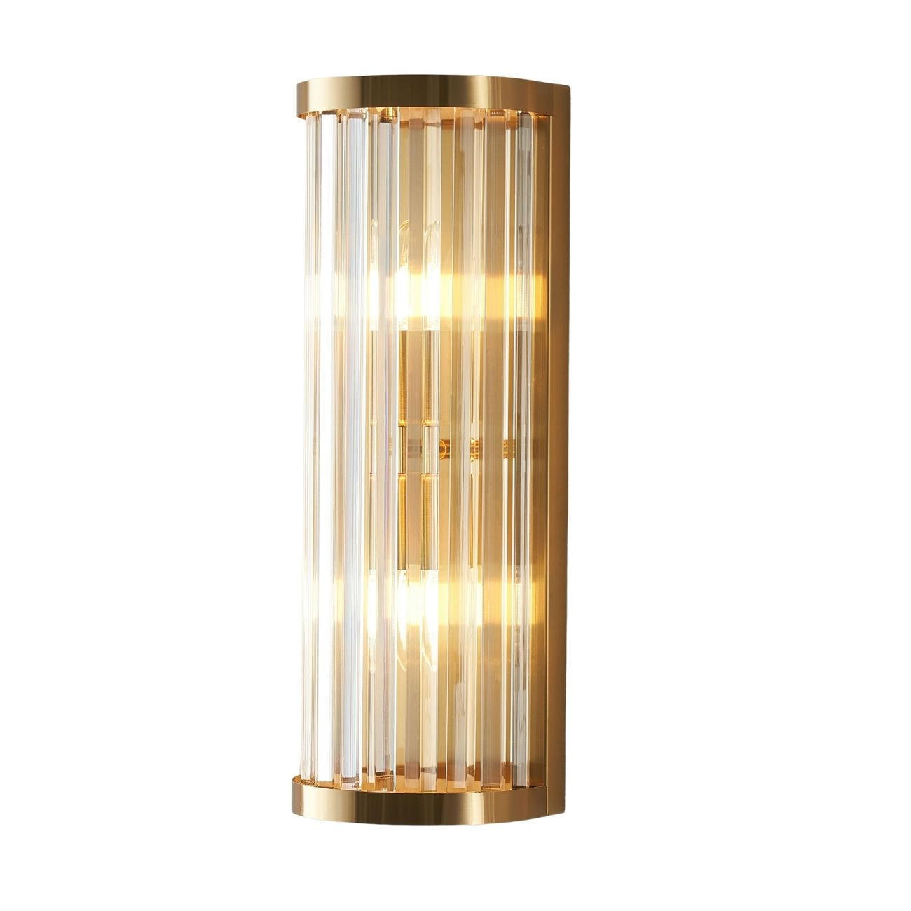 WANDLEUCHTE Andria, Transparent und goldfarben, 45cm - Transparent, Glas (16/45/12cm) - KOSILUM