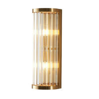 WANDLEUCHTE Andria, Transparent und goldfarben, 45cm - Transparent, Glas (16/45/12cm) - KOSILUM