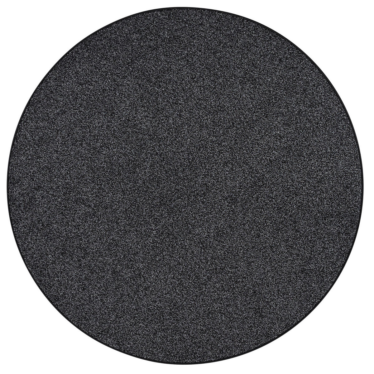 HOCHFLOR VELOURS TEPPICH LUNA MIX RUND - Anthrazit, Textil (100/100cm) - Snapstyle