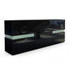 SIDEBOARD Flow Schwarz - Schwarz Hochglanz, Holzwerkstoff (177/75/39cm) - Vladon
