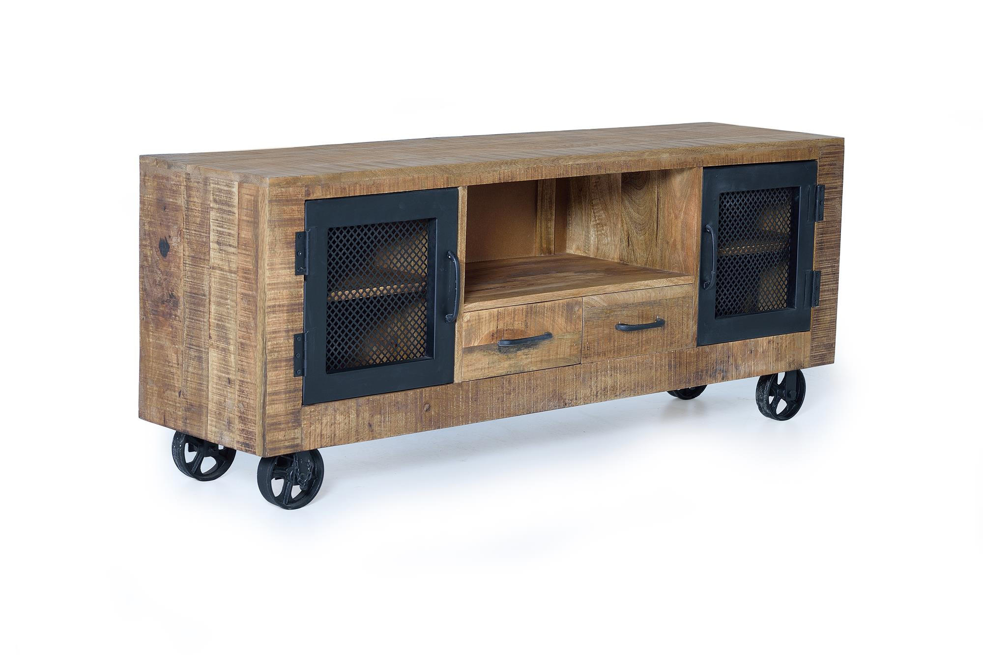 TV-SCHRANK aus Mangoholz - Braun, Holz (150/60/38cm) - Giner y Colomer