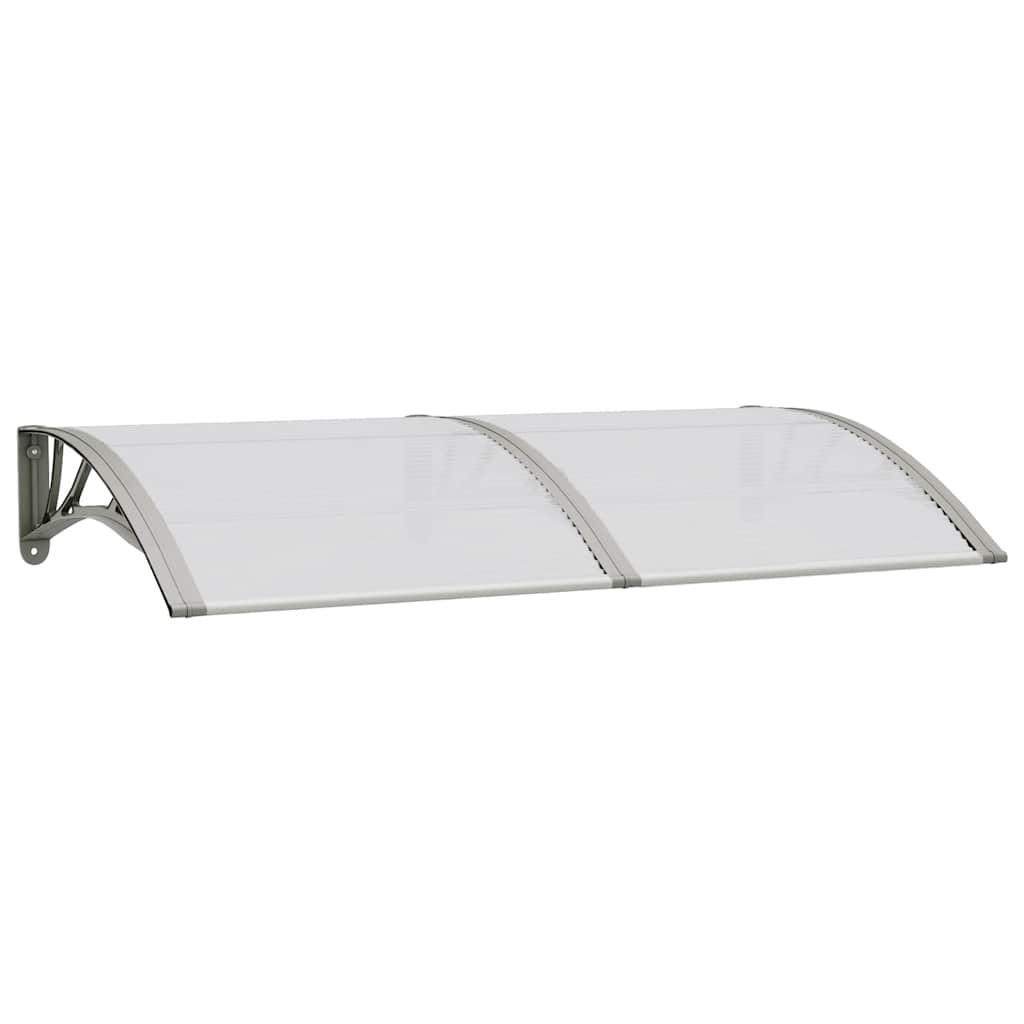 TÜRVORDACH Grau 150/75 Cm Polycarbonat - Grau, Kunststoff (80/150cm) - vidaXL