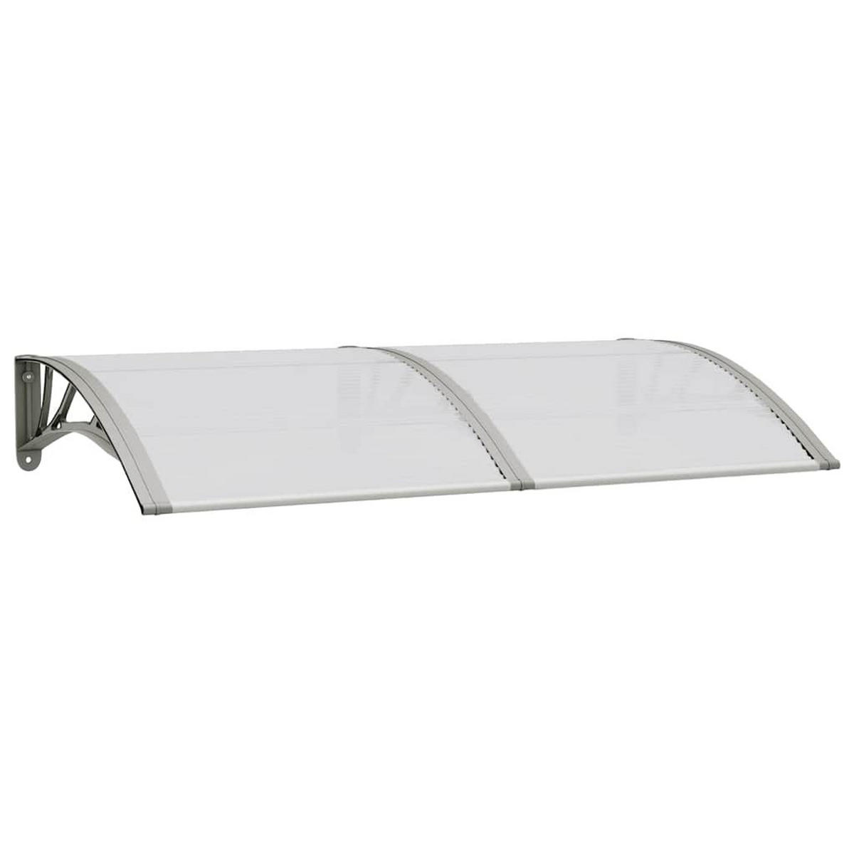 TÜRVORDACH Grau 150/75 Cm Polycarbonat - Grau, Kunststoff (80/150cm) - vidaXL