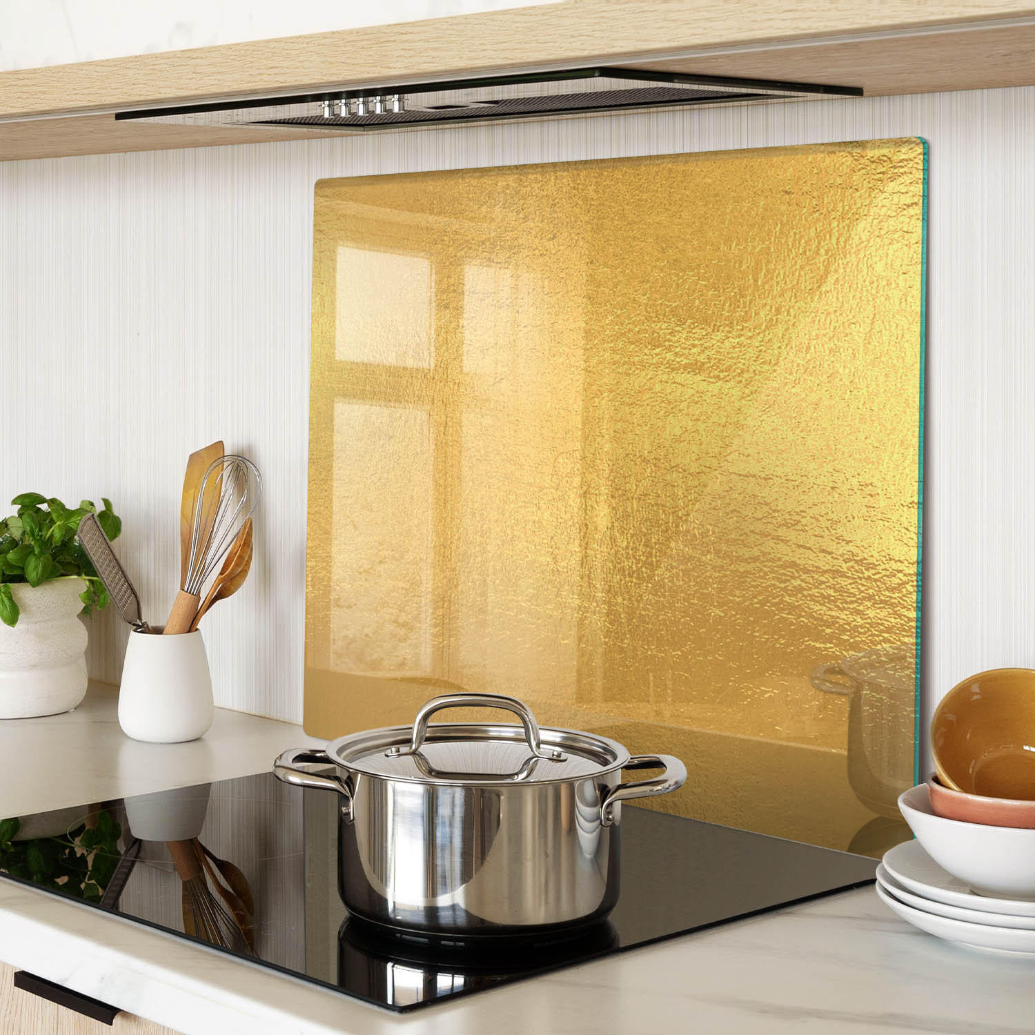 GLASPLATTE 60x52 cm Goldfolie - Goldfarben, Glas (60/0.4/52cm) - TULUP