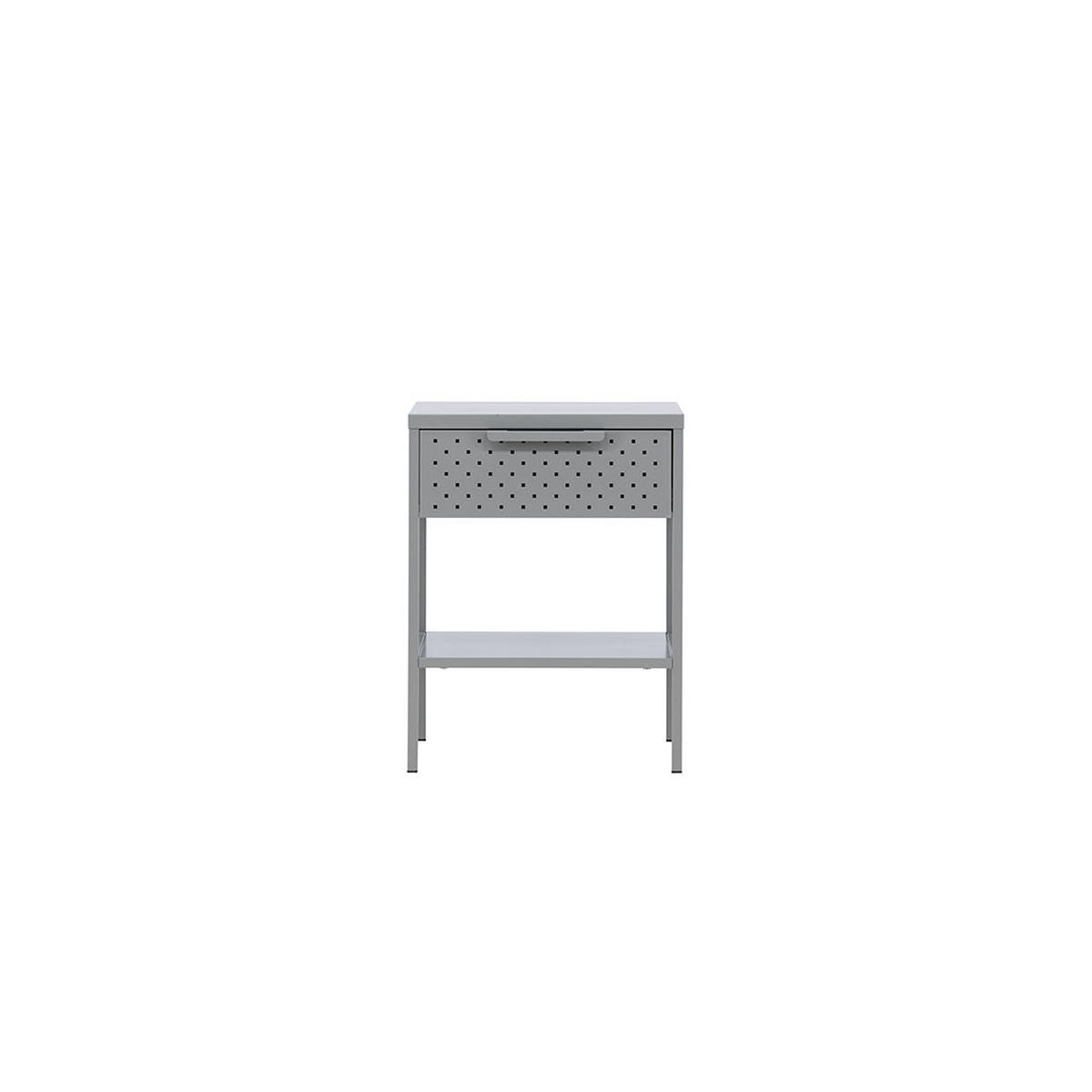 NACHTTISCH, Sacs, Hellgrau, Stahl, 40 x 40 x 52 cm - Hellgrau, Metall (40/52/40cm) - ebuy24