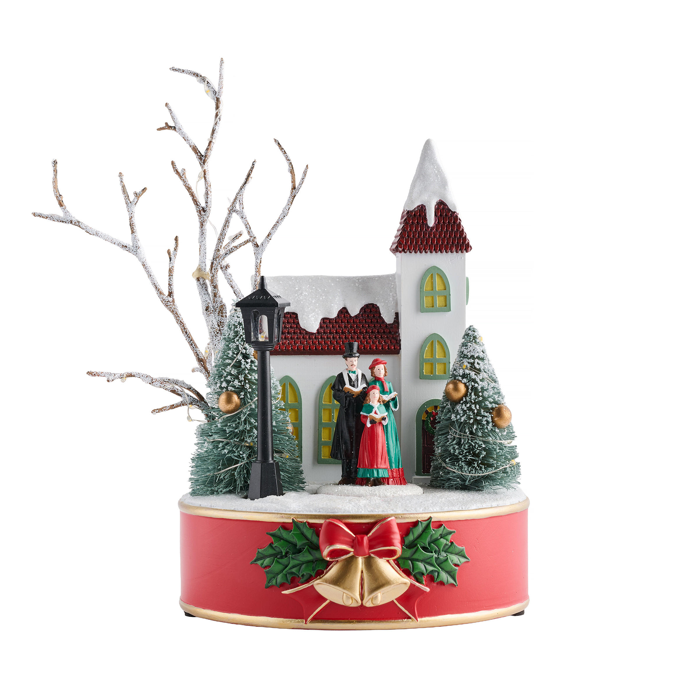 DEKOFIGUR Led FESTIVELLE, 26 x 21 cm, Rosa, Beleuchtet Weihnachtsfigur, Weihnachtsdeko, Deko Wohnzimmer, Winter Christmas, XMAS Geschenk - Rot, Kunststoff (14/26/21cm) - home&you