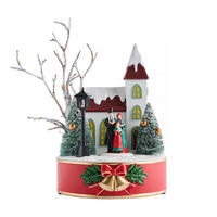 DEKOFIGUR Led FESTIVELLE, 26 x 21 cm, Rosa, Beleuchtet Weihnachtsfigur, Weihnachtsdeko, Deko Wohnzimmer, Winter Christmas, XMAS Geschenk - Rot, Kunststoff (14/26/21cm) - home&you
