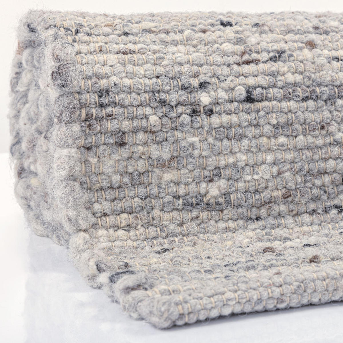 HANDWEBTEPPICH Anden 70x130 cm - Dunkelgrau, Textil (70/130cm) - Rug and Roll