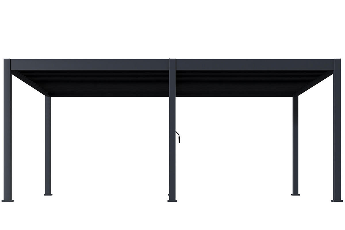 LAMELLENDACH-PERGOLA Oasis 3,6 x 6 m Anthrazit Aluminium - Grau, Kunststoff (80/175/120cm) - Green Spirit