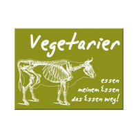MAGNET 6/8 cm SMILE Vegetarier - Multicolor, Metall (8/6/0.1cm) - Nostalgic-Art