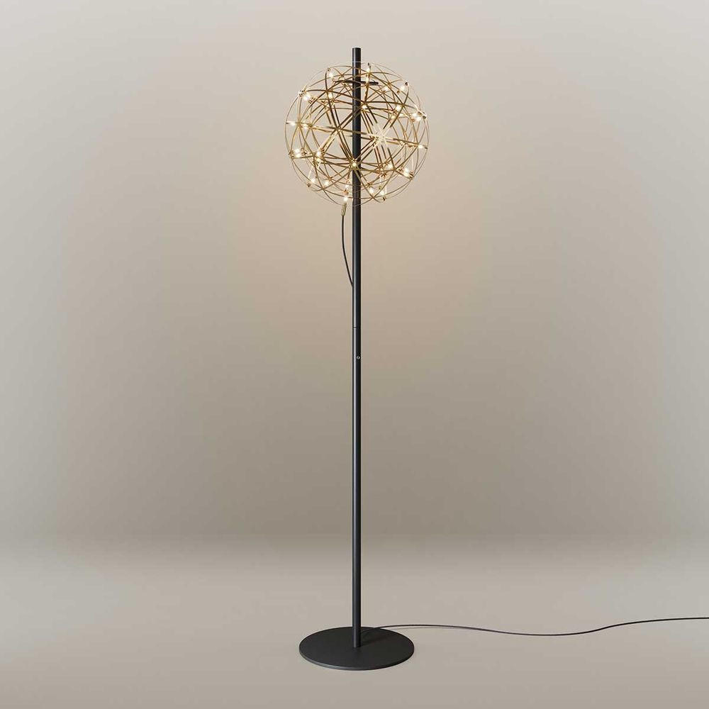 LED-STEHLAMPE Atom Gold Ø 50cm - Goldfarben, Metall (50/50/208cm) - s.luce