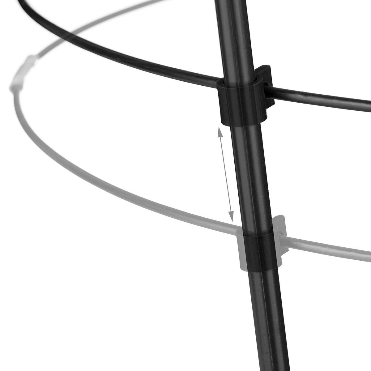 4XRANKHILFE - Schwarz, Kunststoff/Metall (22/60/22cm) - Relaxdays