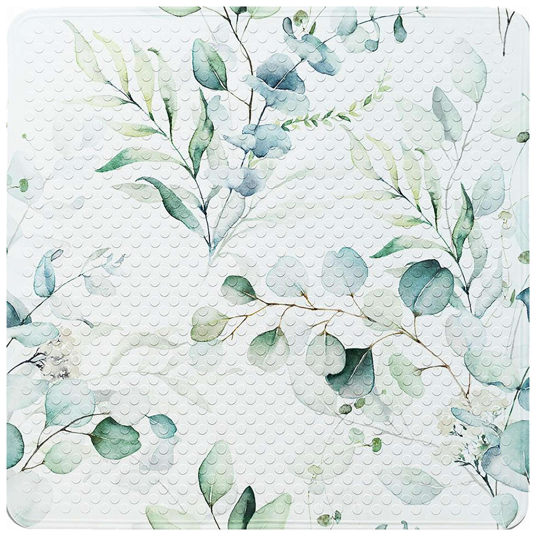 BADEMATTE Eukalyptus - Weiß, Kunststoff (53/53cm) - Sanilo