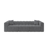 POHOVKA 3-MÍSTNÁ DONY-3 315x90x71 cm Tmavě šedá Manšestr - černá/tmavě šedá, kompozitní dřevo/textil (315/71/90cm) - ALTDECOR