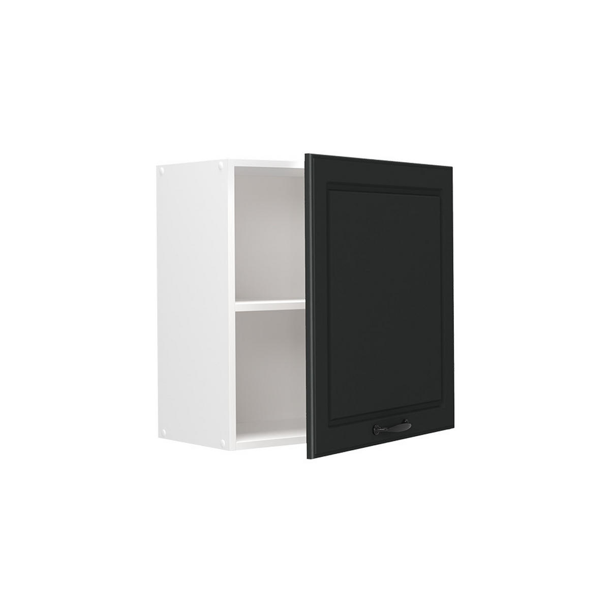 HÄNGESCHRANK R-Line, Anthrazit Landhaus, 60 cm mit 1 Tür - Anthrazit/Weiß, Holzwerkstoff (60/60/31cm) - Vicco