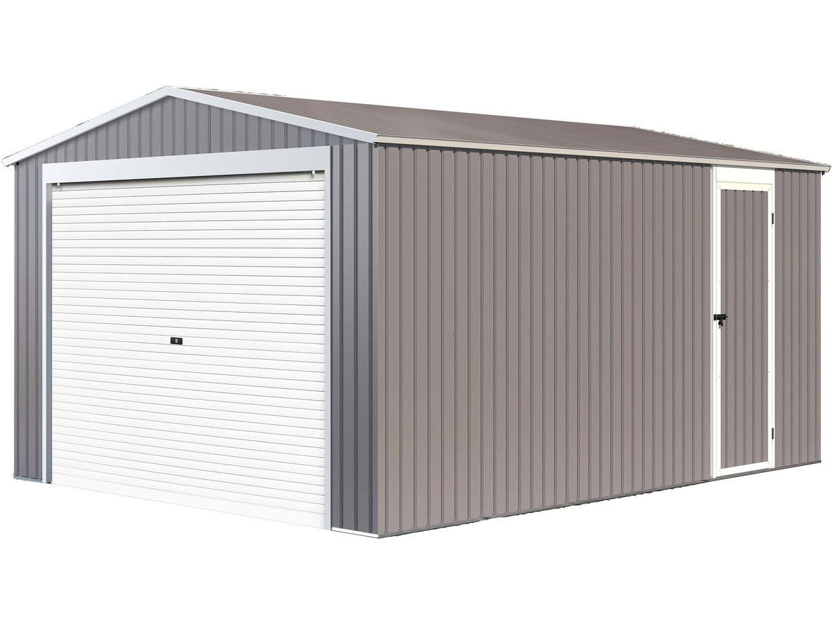 METALL-GARAGE PVC nevada - Hellgrau, Metall (306/235/566cm) - Habitat Garten