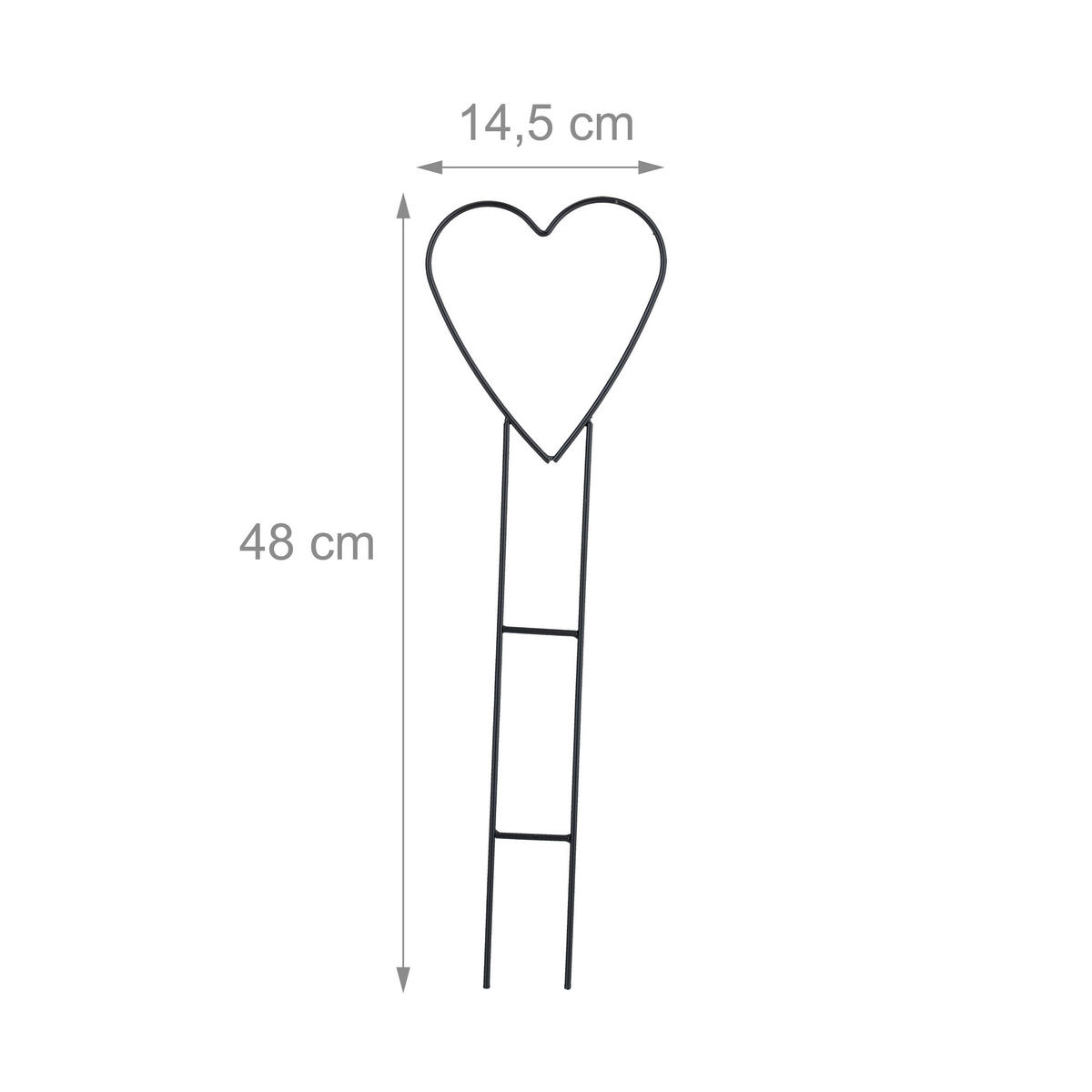 4xRANKHILFE - Schwarz, Kunststoff/Metall (14.5/48/0.5cm) - Relaxdays
