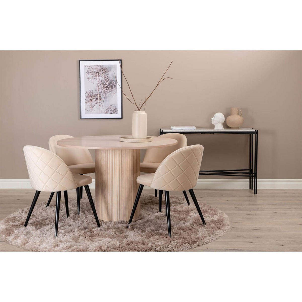ESSGRUPPE 5-TLG. Bianca Beige - Beige, Holz/Holzwerkstoff (110/74/110cm) - ebuy24