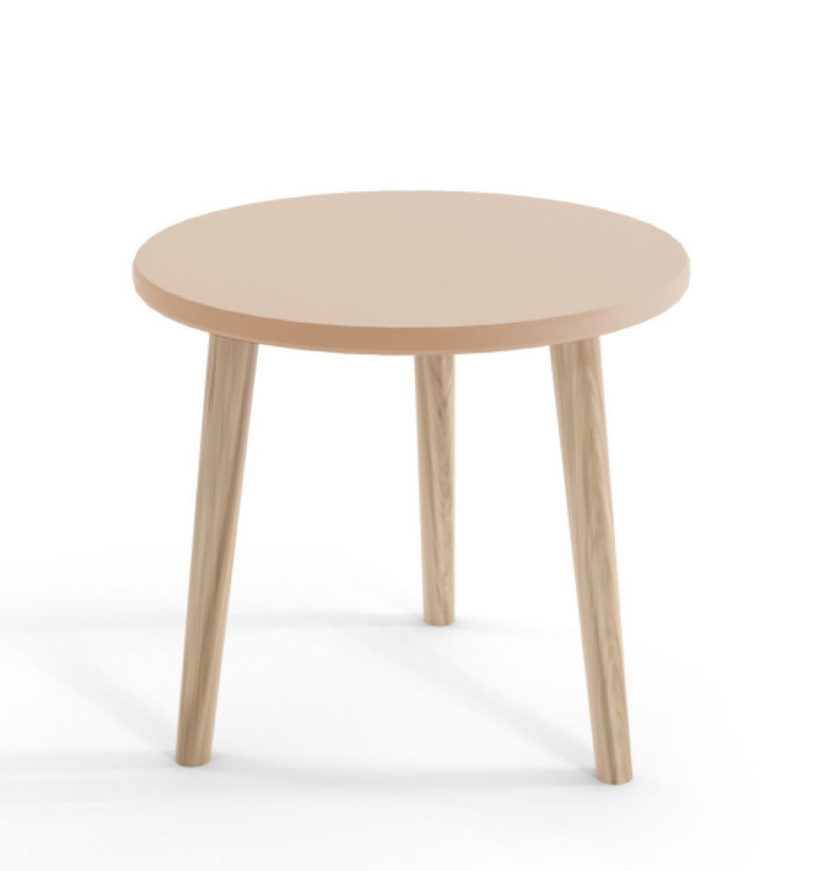 TISCH Macchiato Boho Rund Mit Massivholzbeinen 1x1x49 cm - Beige, Holzwerkstoff (1/1/49cm) - Sepro Meble