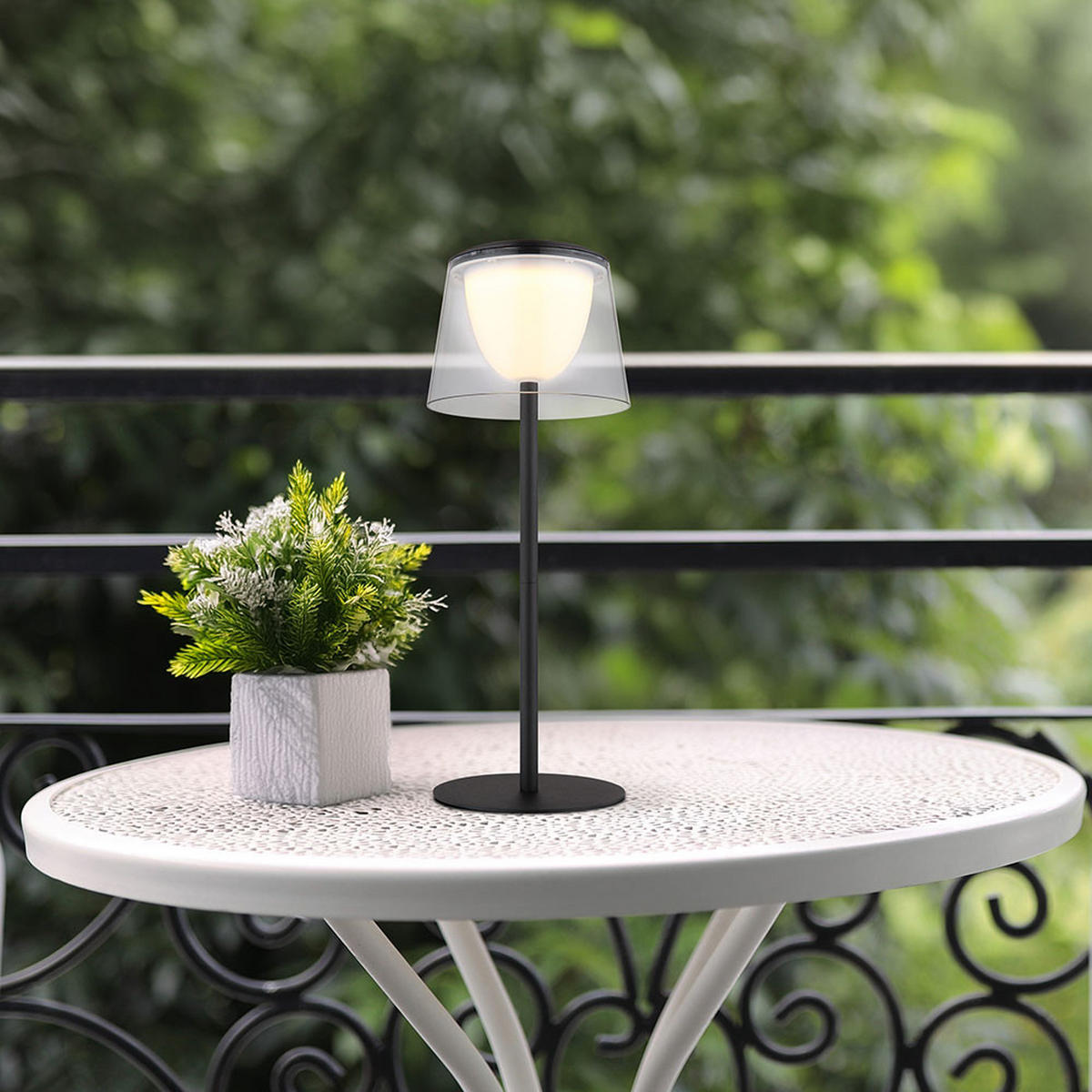LED TISCHLEUCHTE Mariam Schwarz - Schwarz, Metall (13/13/34cm) - Globo Lighting