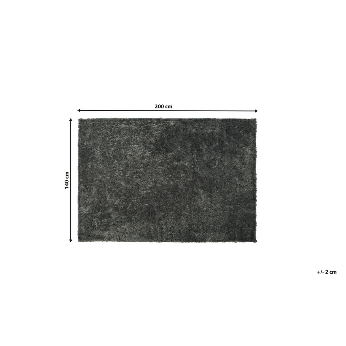 SHAGGY-TEPPICH Evren 200/140 cm - Grau, Kunststoff (140/200cm) - Beliani