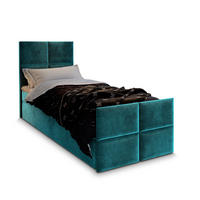 BOXBETT ARIEL 90 90x200 cm mit Matratze und Topper - Blau - Hellblau, Holz (90/200cm) - MASSENO