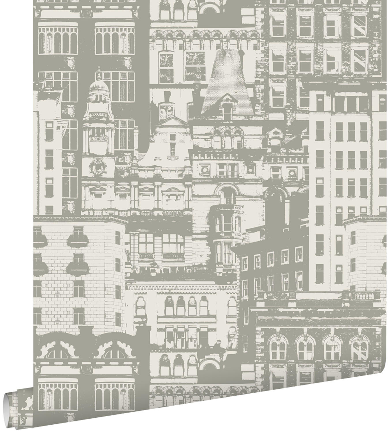 TAPETE Gebäude 53 cm x 10.05 m - Braun, Papier (53/1000cm) - ESTAhome