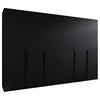DREHTÜRENSCHRANK 202/300/52 6-türig - Schwarz, Holz/Metall (300/202/52cm) - Abiks Möbel