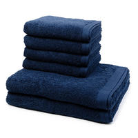 FROTTIERSET Superwuschel 6-teilig - Dunkelblau, Textil (50/100cm) - MÖVE