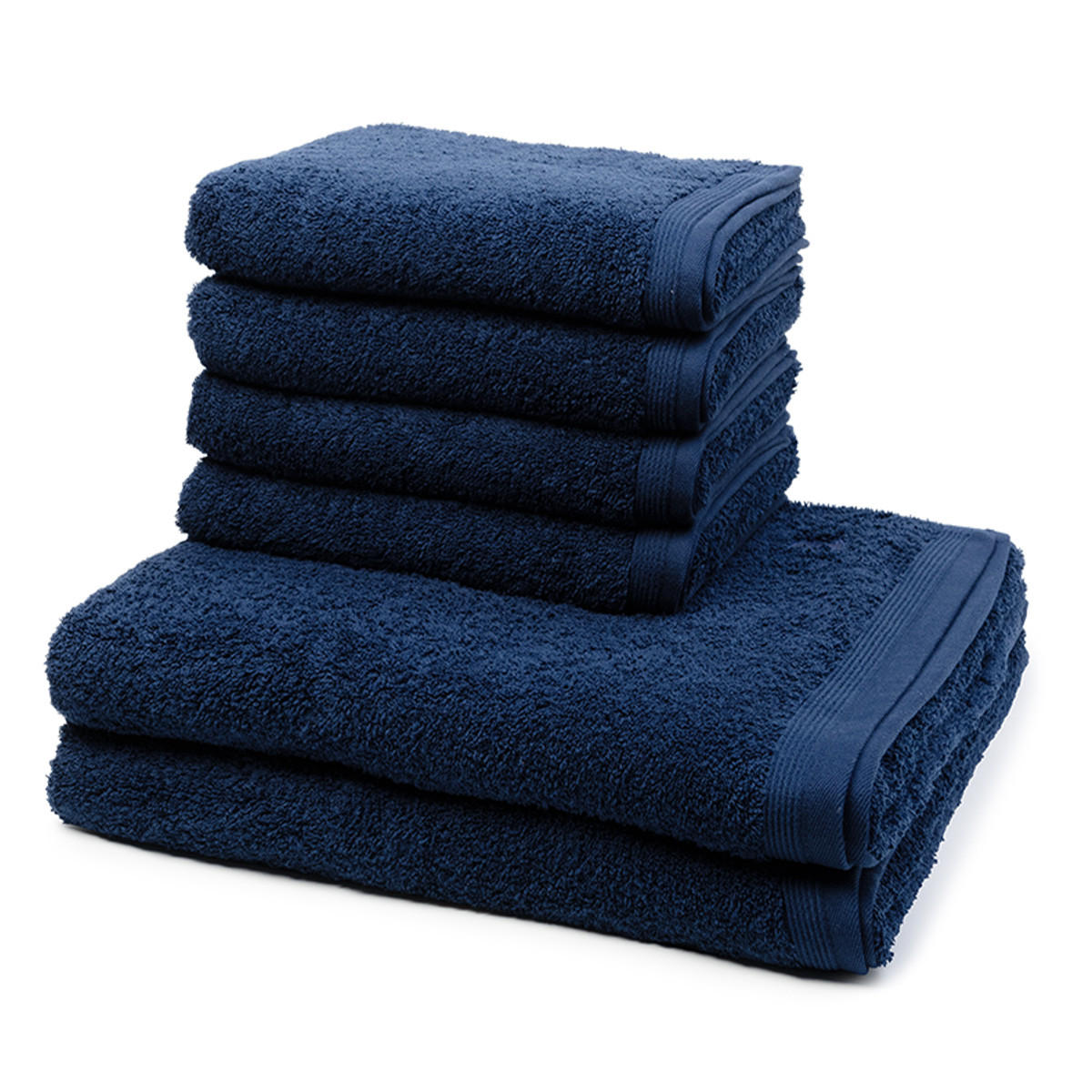 FROTTIERSET Superwuschel 6-teilig - Dunkelblau, Textil (50/100cm) - MÖVE