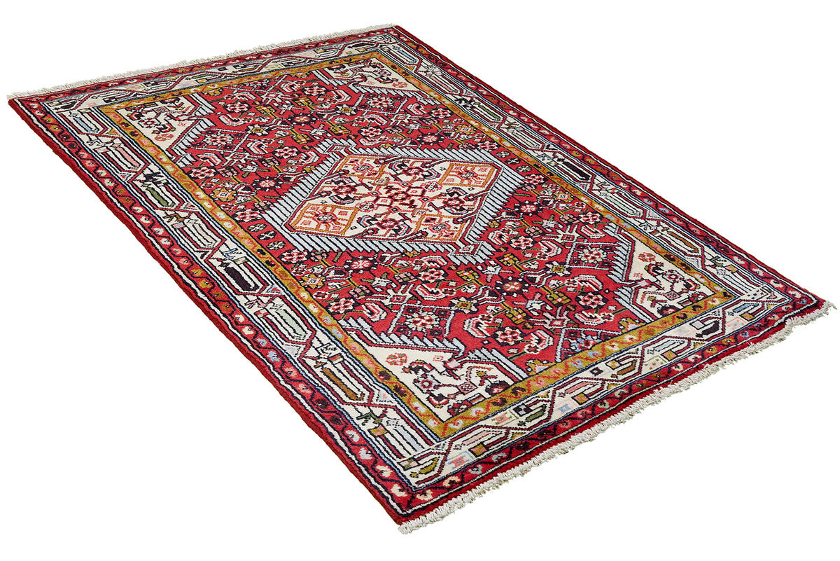 TEPPICH Assadabad Rot 118/73 cm Schurwolle - Rot, Textil (73/118cm) - Looma