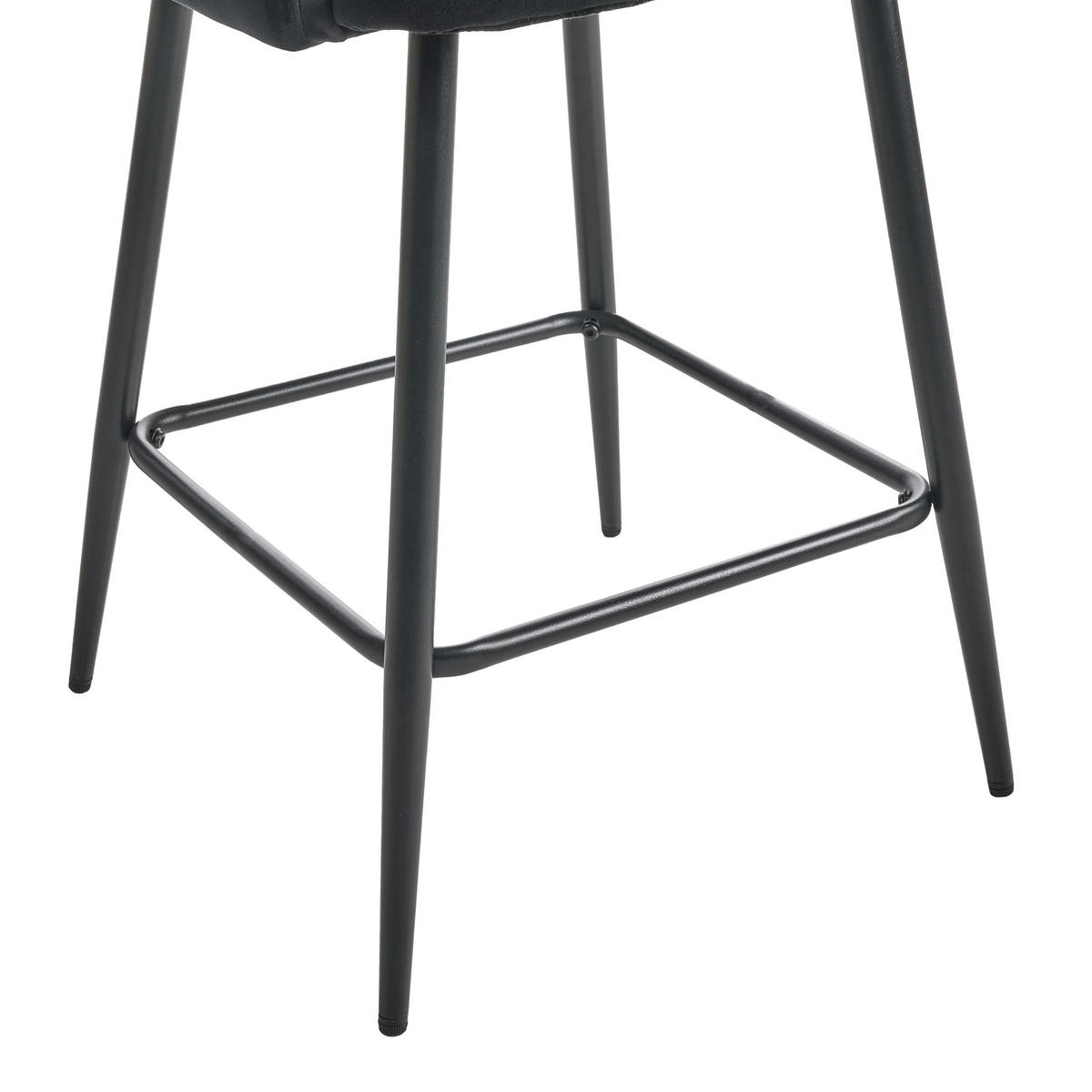 BARSTÜHLEN 2er-Set Schwarz Sanilac - Schwarz, Textil (53/94/51cm) - Beliani