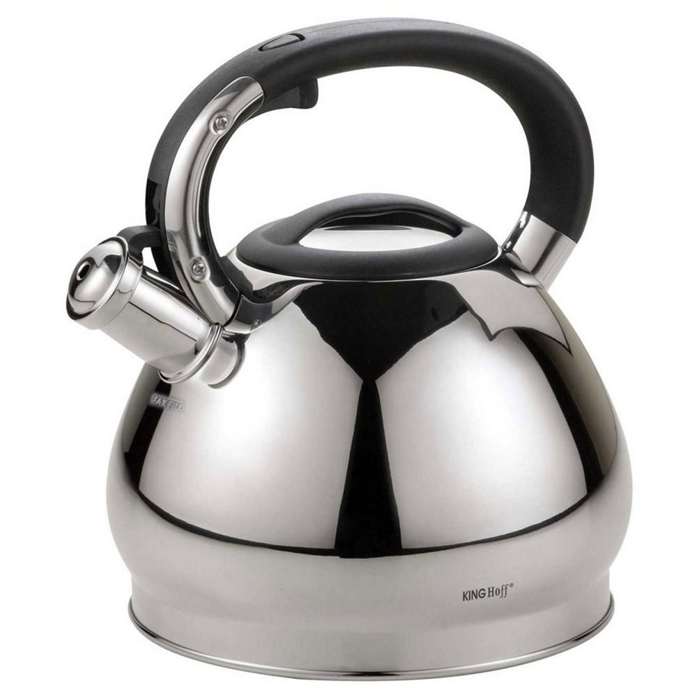 WASSERKESSEL Silber 20/20/25 cm KH1211 - Silberfarben, Metall (20cm) - Kinghoff 