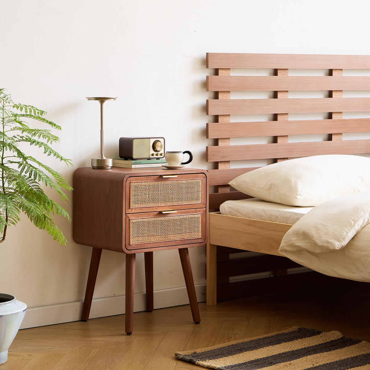 NACHTTISCH Rechteckig Braun 40 x 36 x 64 cm - Braun, Holz (42/62/34cm) - Nordlys