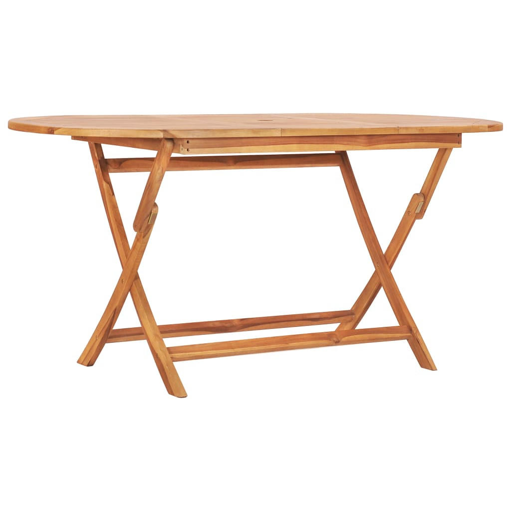 GARTENTISCH Klappbar 160/80/75 Cm Massivholz Teak - Braun, Holz (160/80/75cm) - vidaXL