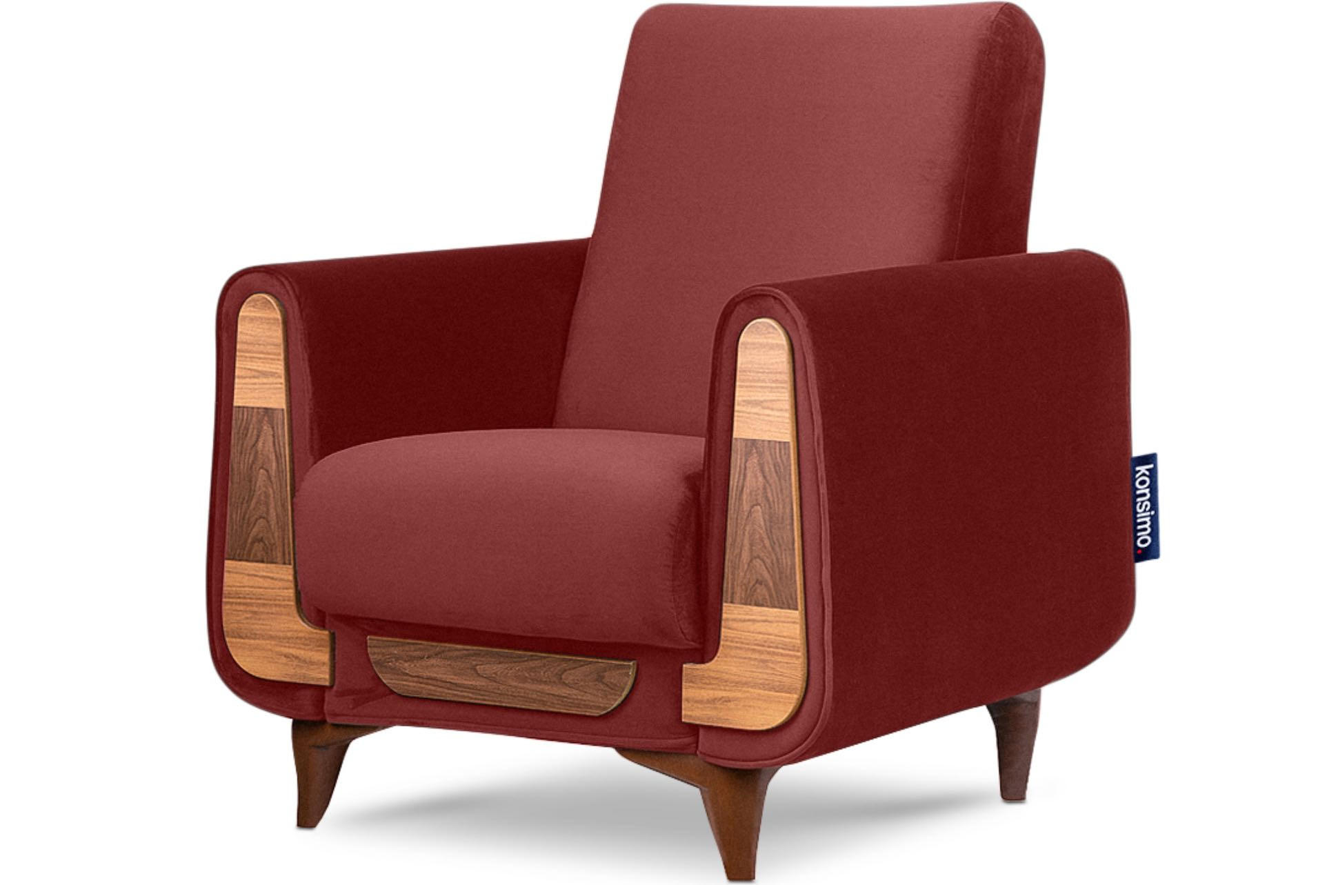 SESSEL GUSTAVO mit Armlehnen, braun - Dunkelbraun/Braun, Holz/Holzwerkstoff (83/95/92cm) - KONSIMO®