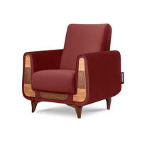 SESSEL GUSTAVO mit Armlehnen, braun - Dunkelbraun/Braun, Holz/Holzwerkstoff (83/95/92cm) - KONSIMO®