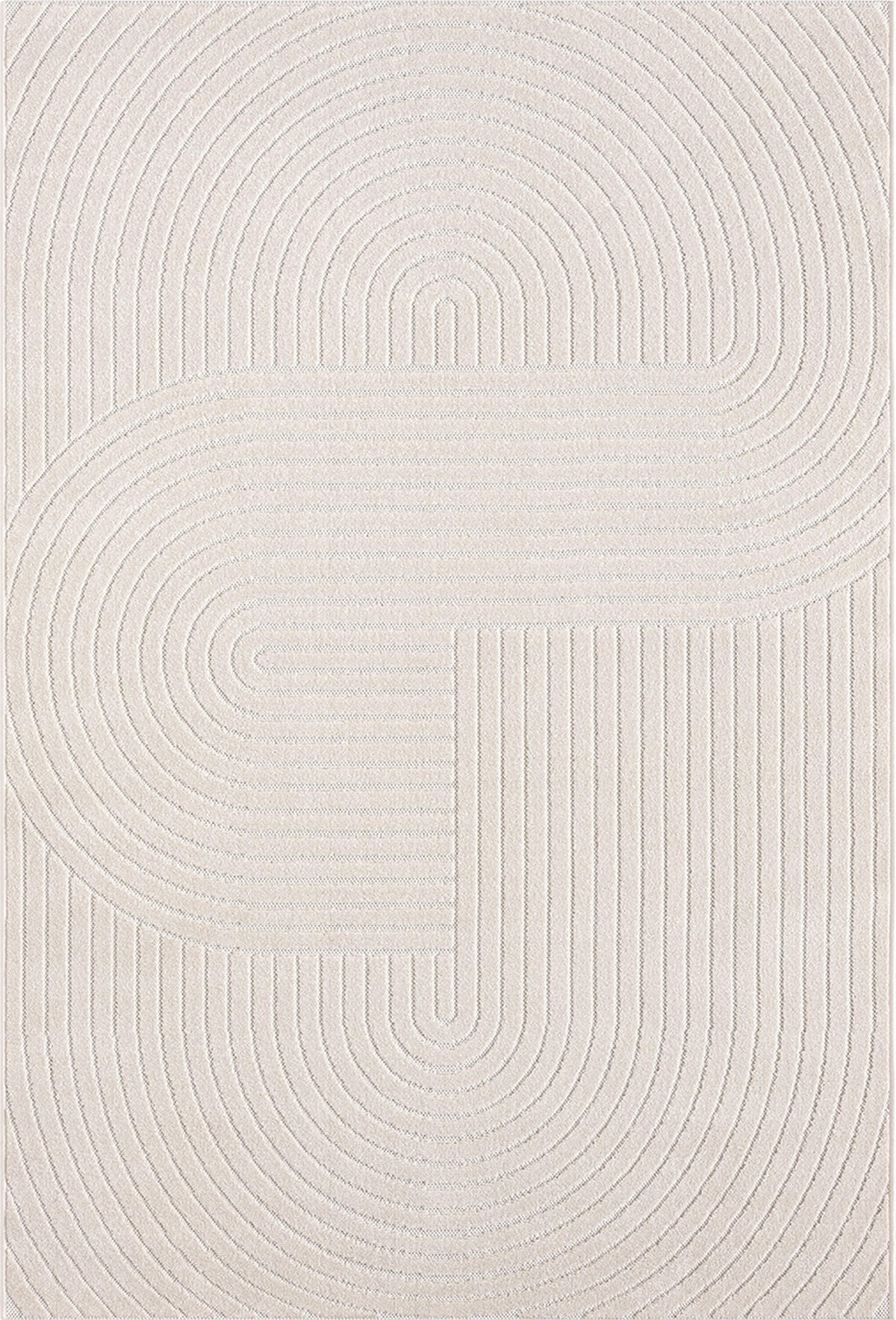 TEPPICH Outdoor Geometrisch MEZEN Polypropylen Creme 300 x 400 cm - Beige, Textil (300/400cm) - KADIMA DESIGN