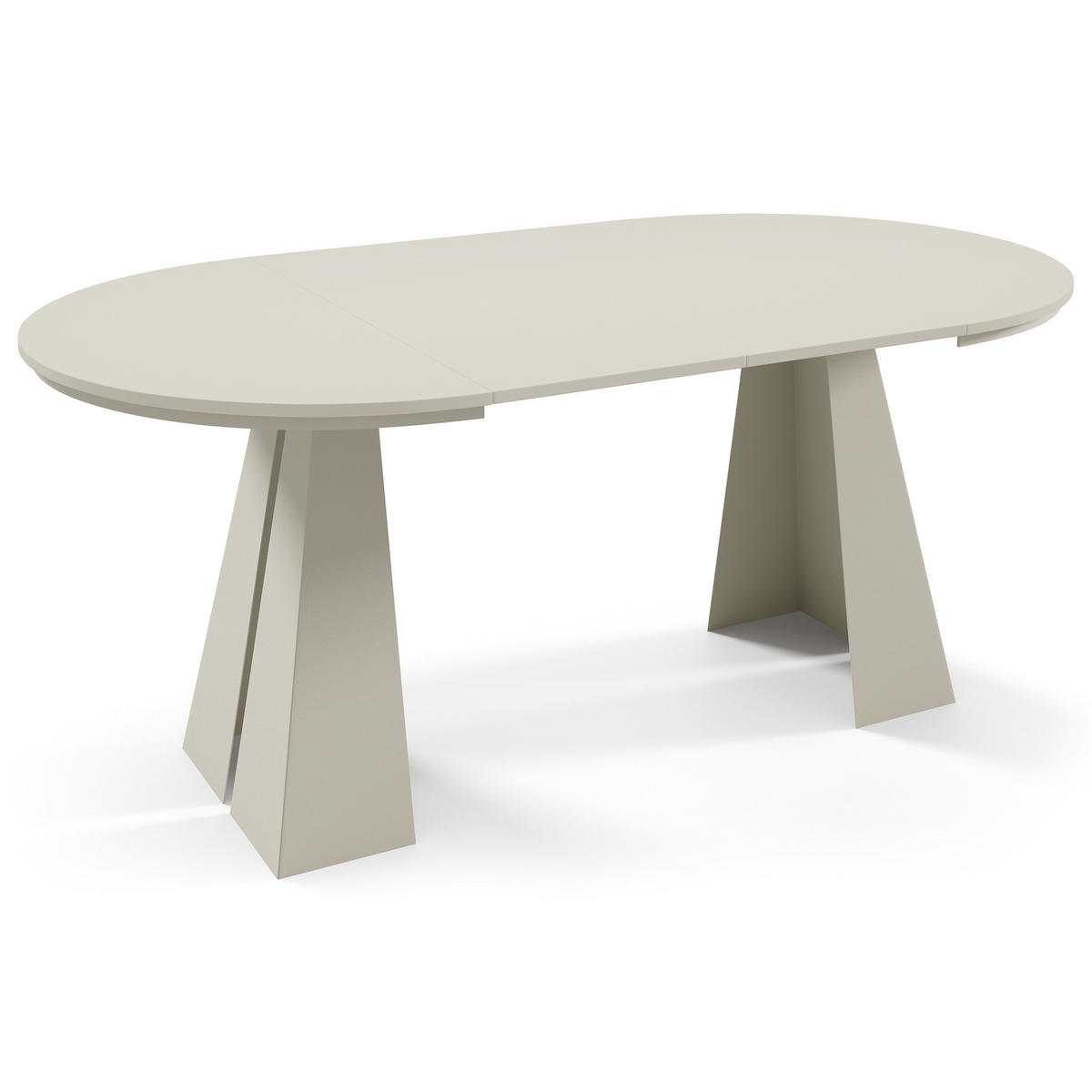 ESSTISCH Fuelo, Runder Tisch mit Ausziehfunktion, 100-180x100 cm, Kaschmir - Kaschmir, Metall (100/100/76cm) - Beautysofa