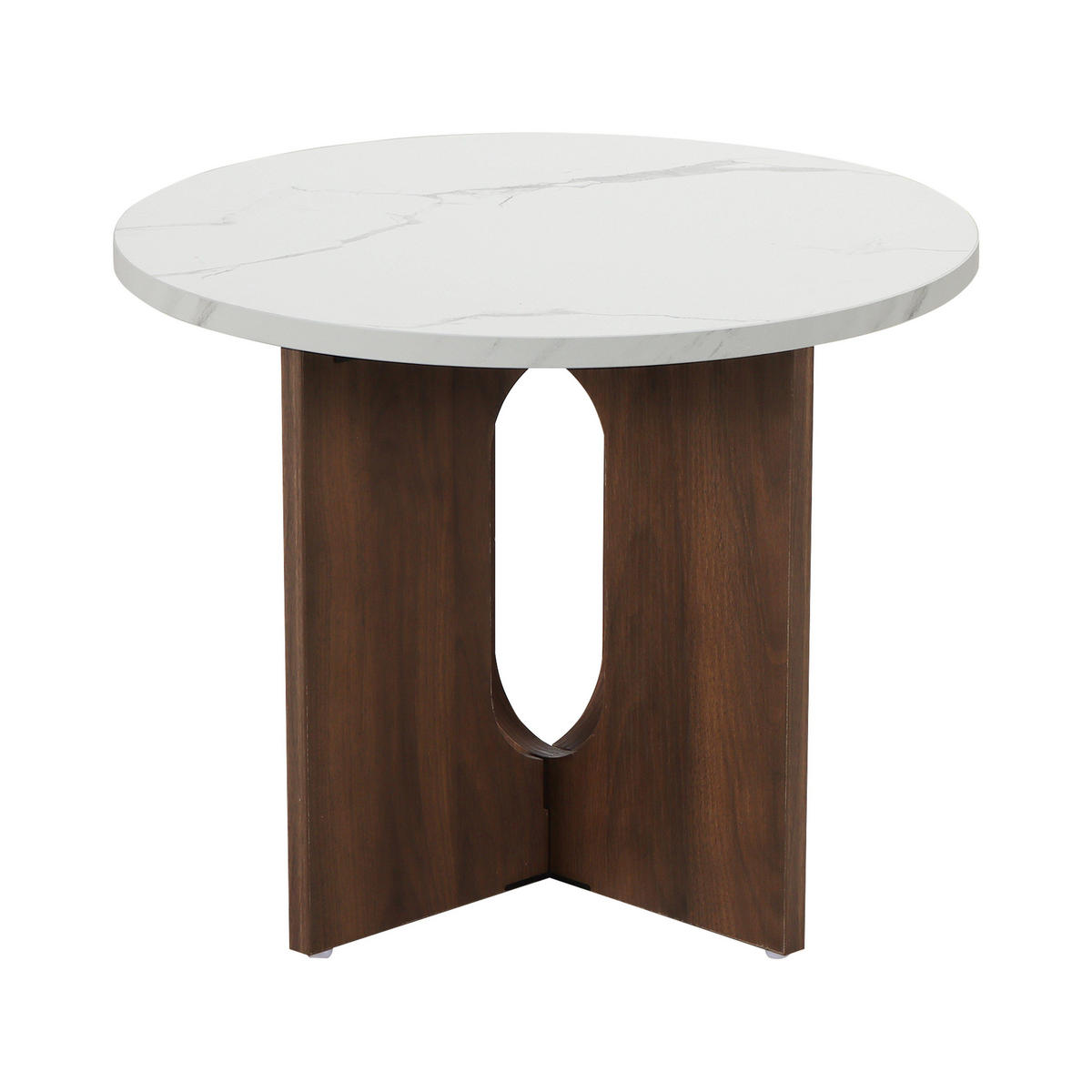 COUCHTISCH, dunkles Holzeffekt - Braun, Holz (50/50/40cm) - Oviala