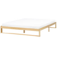 BETT ohne Kopfteil 180/200 Kiefernholz Hellbraun Talairan - Hellbraun/Braun, Holz (180/200cm) - Beliani