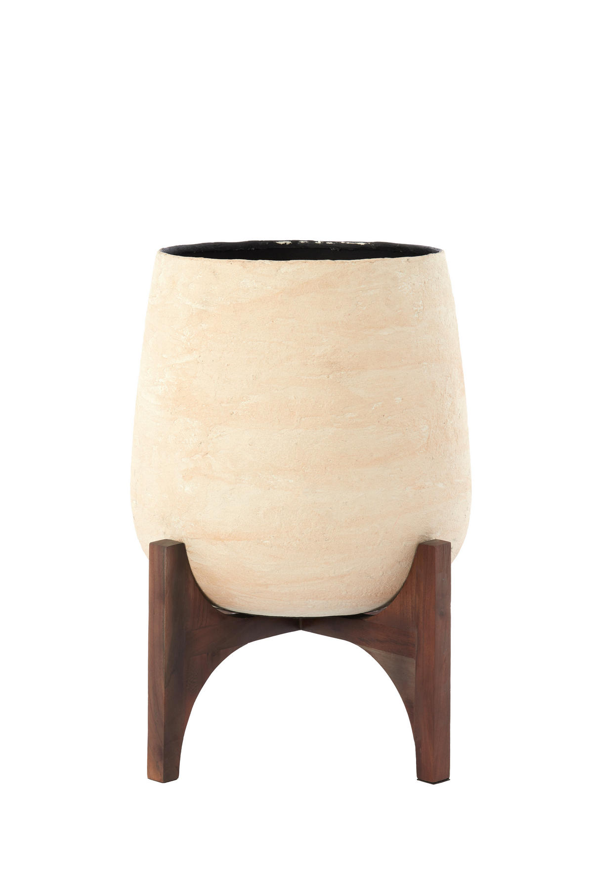 TOPF Karuna Weiß 44/44/53 cm - Weiß, Metall (53cm) - Light & Living