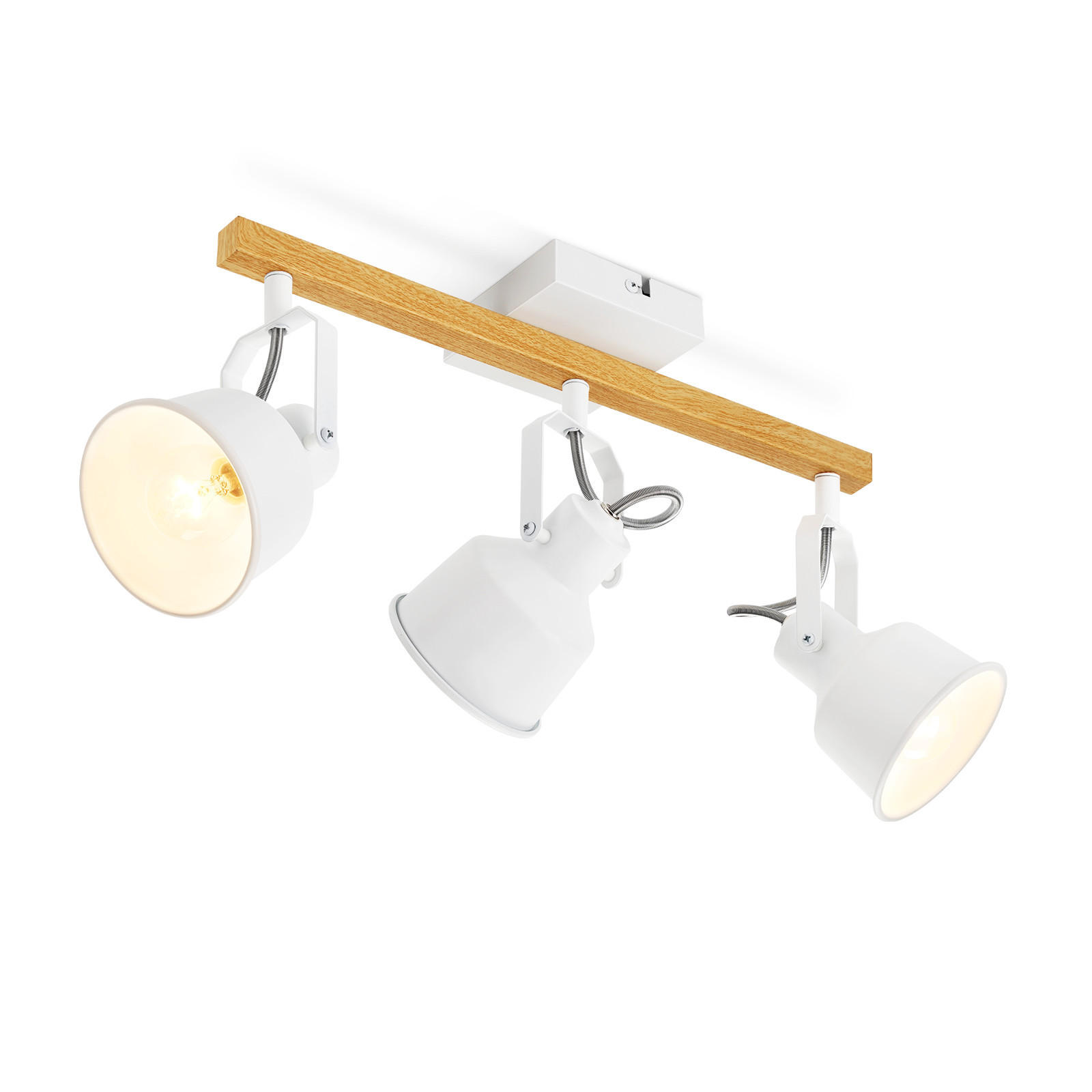 DECKENSTRAHLER Flammbald 14/19/46.5 cm - Weiß, Metall (46.5/14/19cm) - ZMH